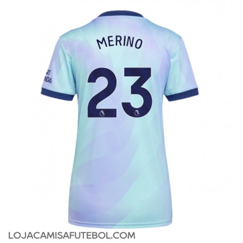 Camisa de Futebol Arsenal Mikel Merino #23 Equipamento Alternativo Mulheres 2024-25 Manga Curta